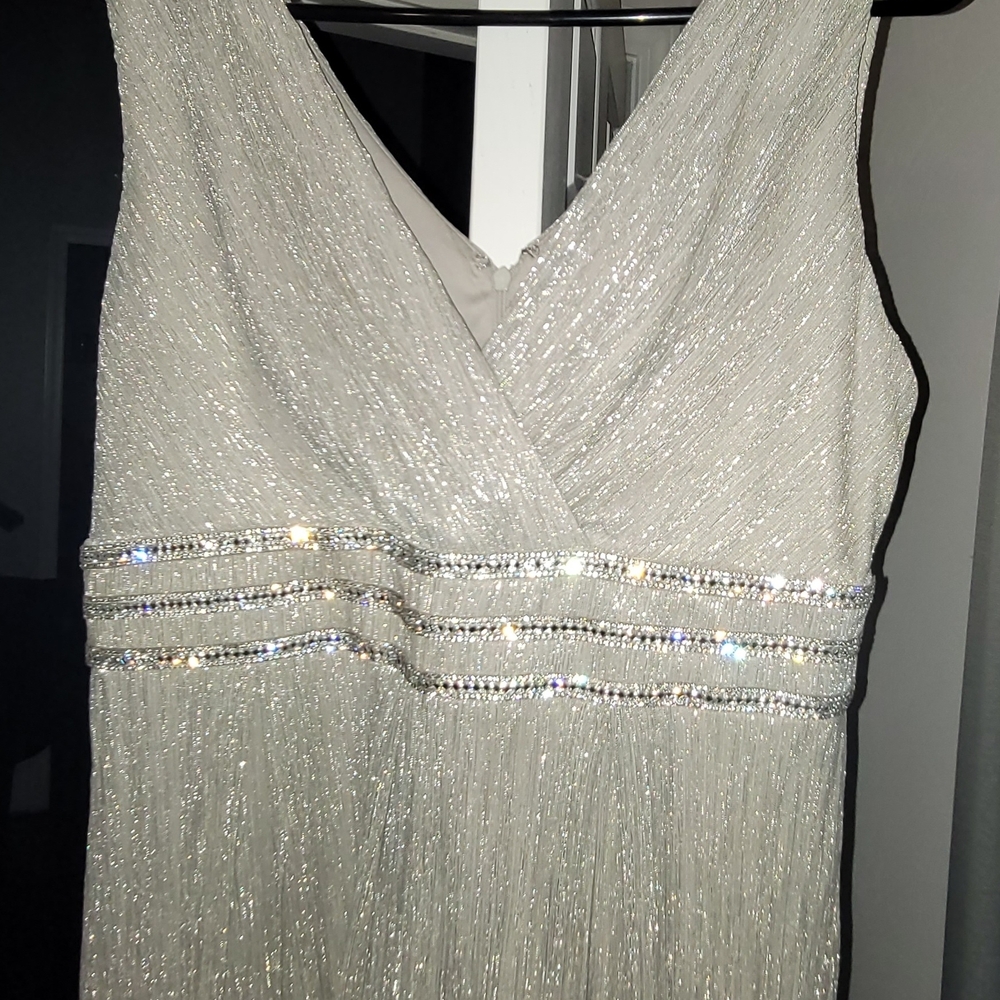 R&M Richards Champagne Maxi Dress